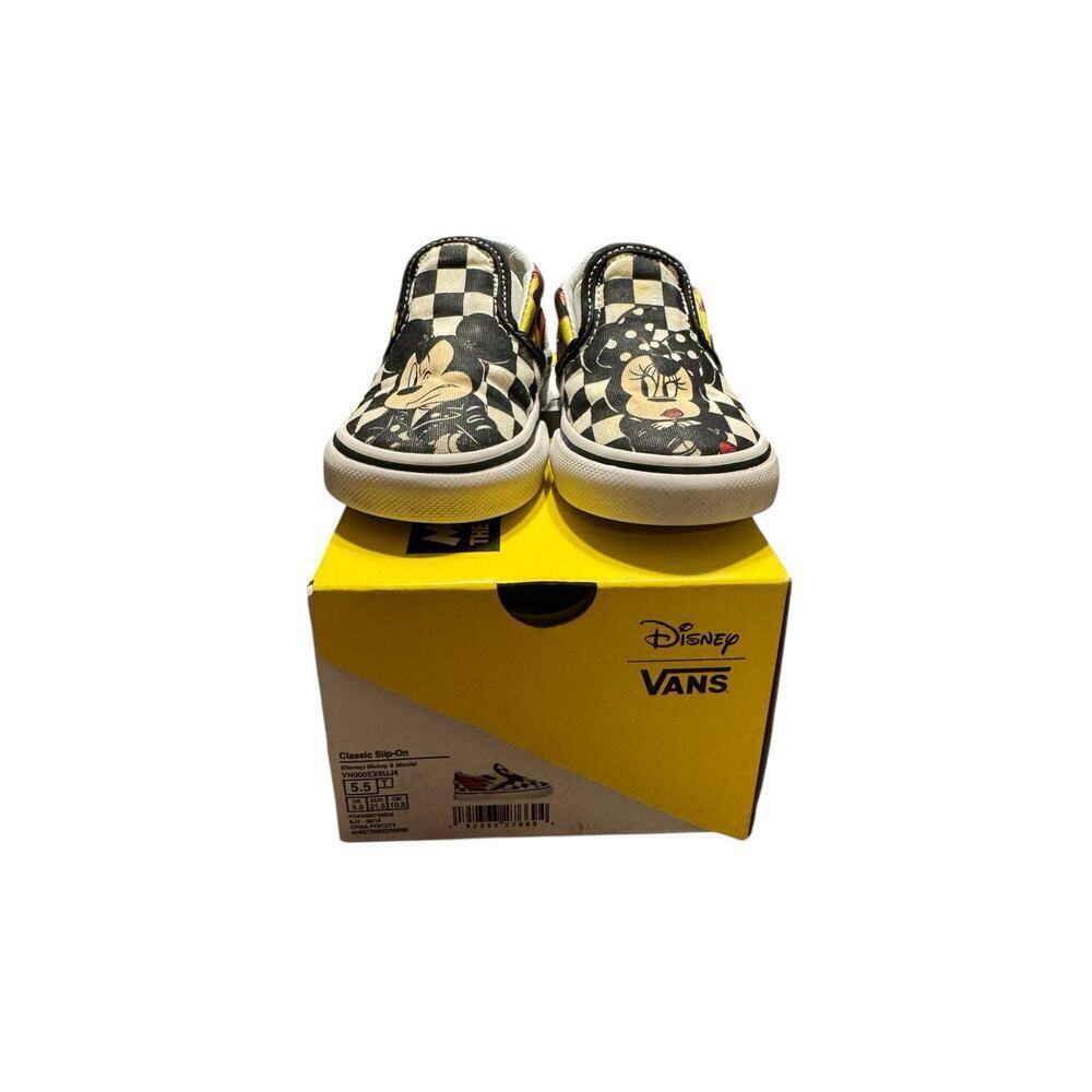 Classic Slip On Disney Vans Mickey & Minnie Size 5.5T